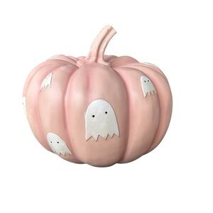 Pink Ghost Pumpkin Decor